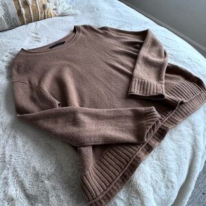 Jenni Kayne Classic Tan Crew Neck Sweater